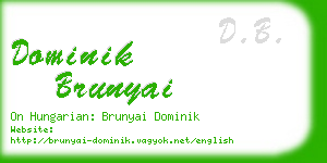 dominik brunyai business card